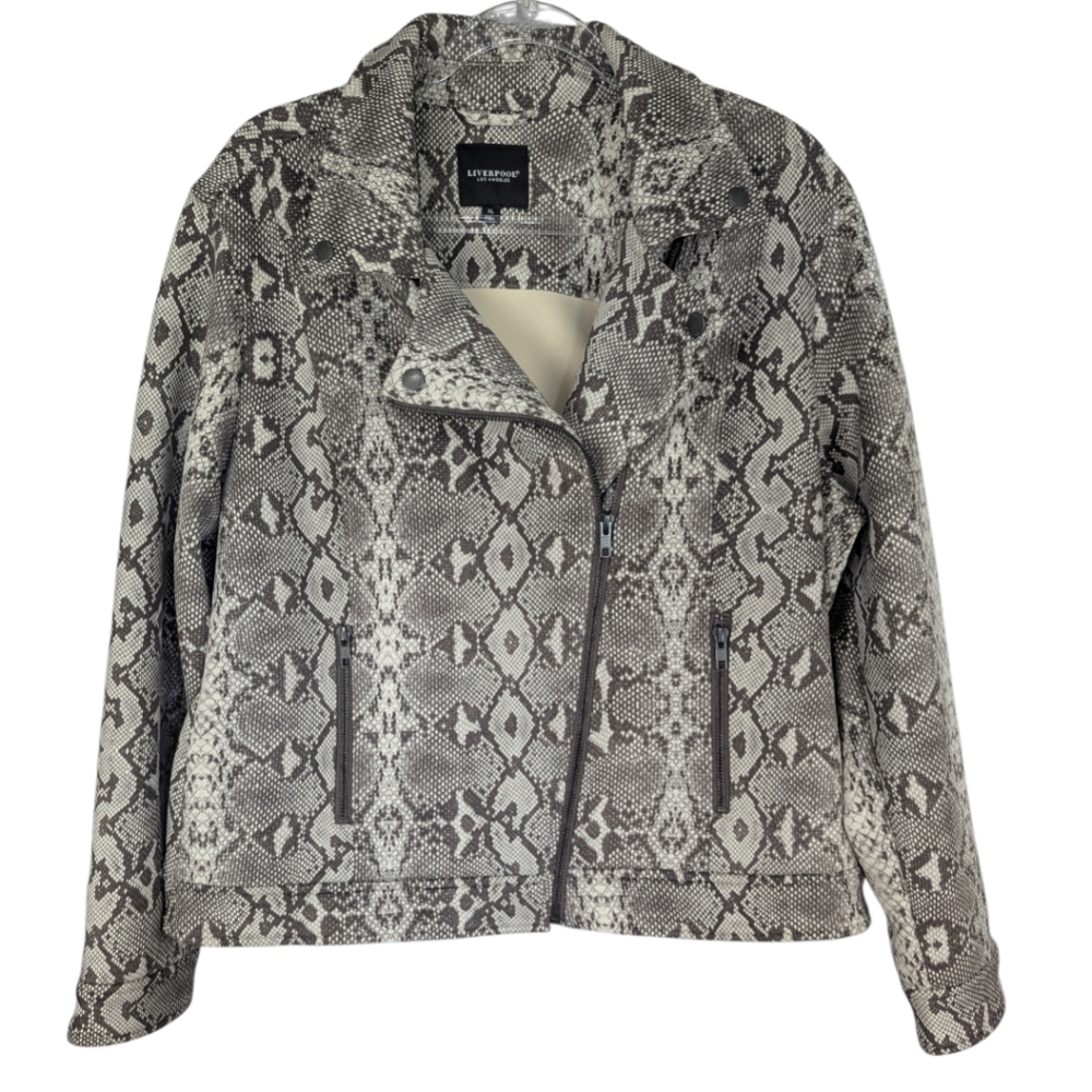 Liverpool Gray Snake Print Blazer